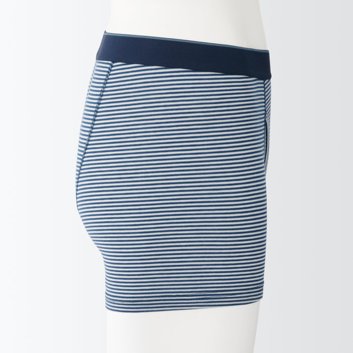 Muji Smooth Front Open Striped Boxer Slip Herren Rot | SA4E6G25T