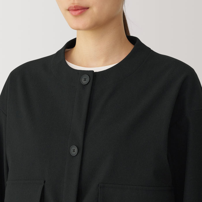 Muji Stretch Brushed Cardigan Jacken Damen Schwarz | VQ4E8L91W