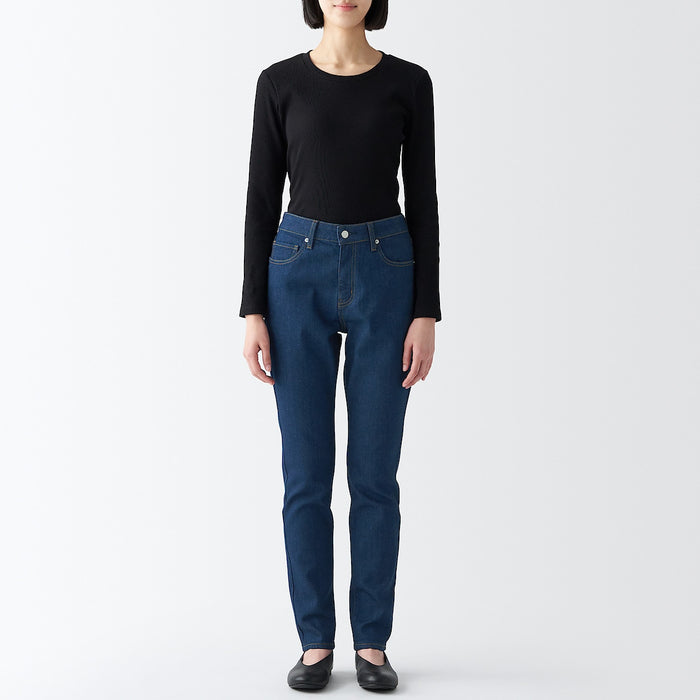 Muji Stretch Denim Slim Jeans Damen Blau | OR1D8X90E
