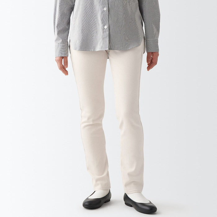 Muji Stretch Denim Slim Jeans Damen Weiß | XC4T8L59J