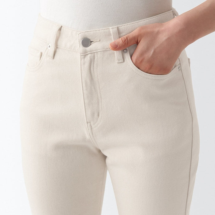 Muji Stretch Denim Slim Jeans Damen Weiß | XC4T8L59J