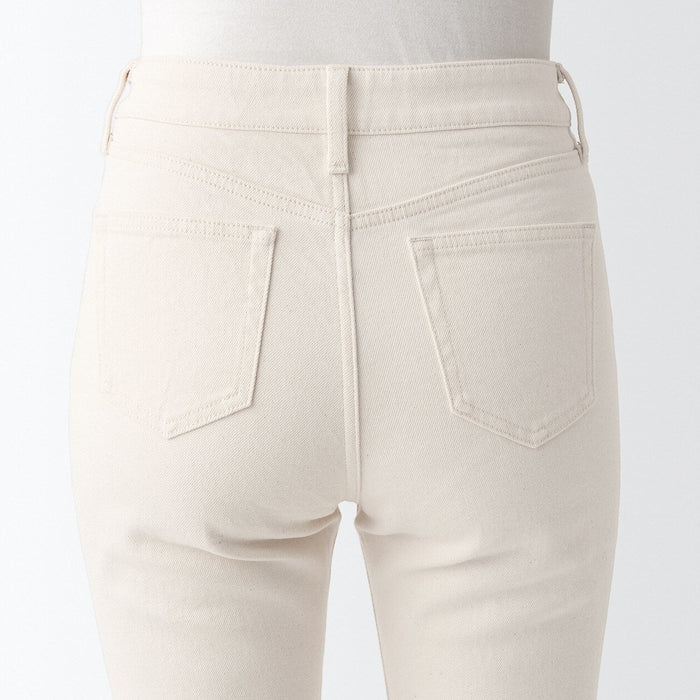 Muji Stretch Denim Slim Jeans Damen Weiß | XC4T8L59J