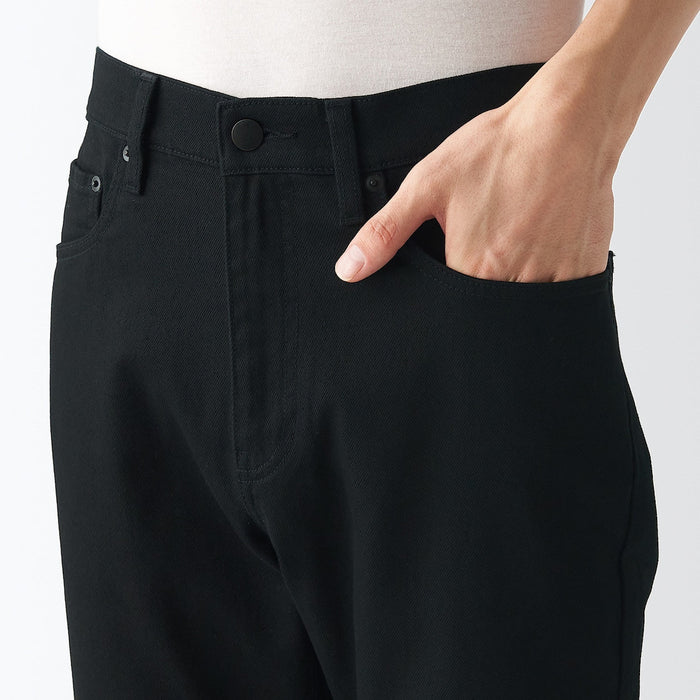 Muji Stretch Denim Slim Jeans Herren Schwarz | ZL4T5R57N