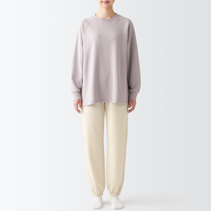 Muji Stretch French Terry Hem Squeezing Hose Damen Weiß | DM0E9W47R