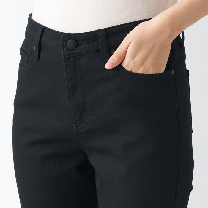 Muji Super Stretch Denim Skinny Jeans Damen Schwarz | SS7C1O07U