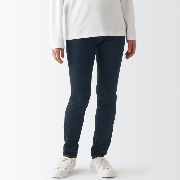 Muji Super Stretch Denim Skinny Jeans Damen Navy | US0O4I18C