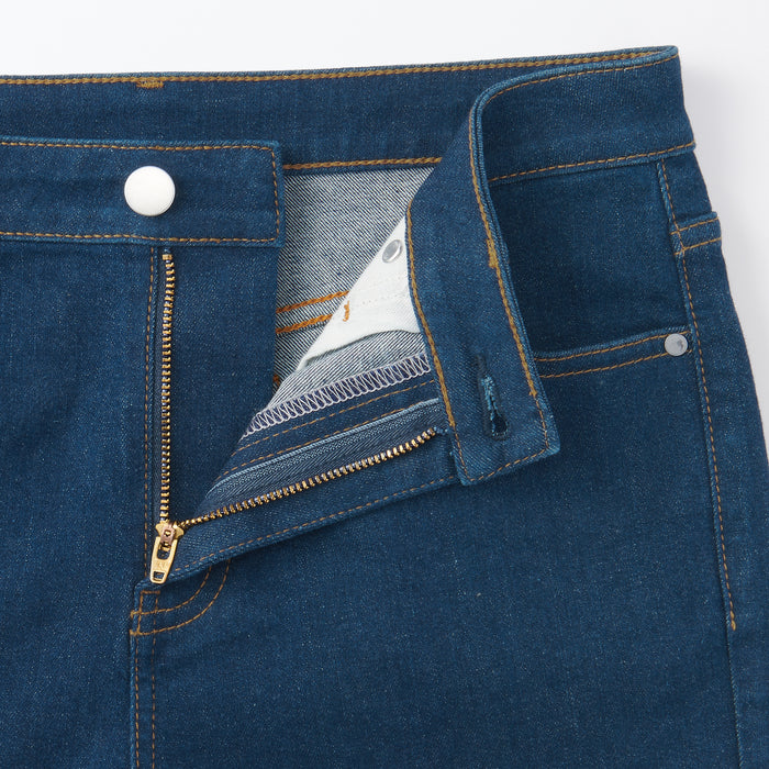 Muji Super Stretchy Denim Kurze Hose Damen Blau | ON7A2Y57V