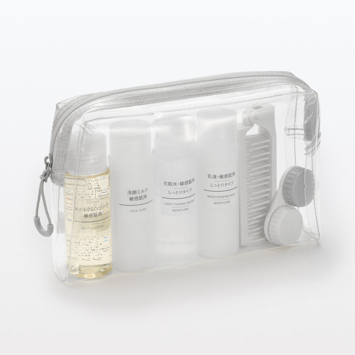 Muji TPU Clear Kulturbeutel Herren Weiß | CL4A8V37H