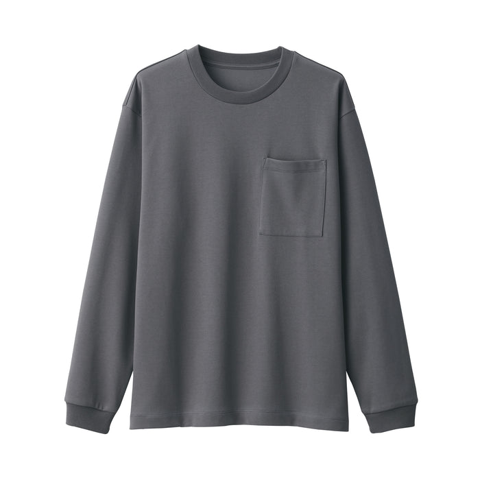 Muji Thermal Crew Neck Long Sleeve T-shirts Herren Grau | QM2H7O39C
