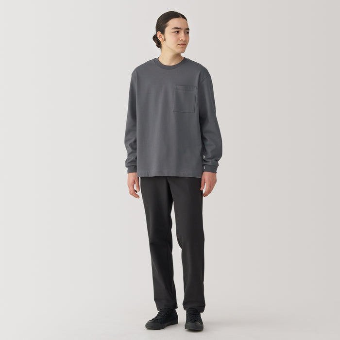 Muji Thermal Crew Neck Long Sleeve T-shirts Herren Grau | QM2H7O39C