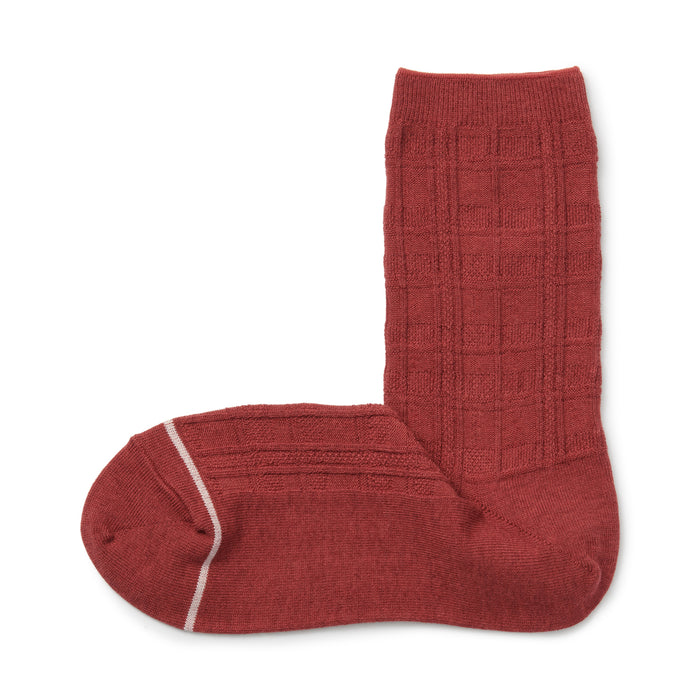 Muji Warm Pile Cotton Patterned Stitch Socken Herren Schwarz | QV3U1D69M
