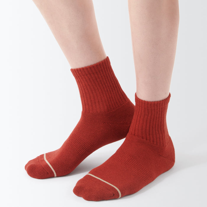 Muji Warm Pile Cotton Short Socken Damen Navy | RP6H7T86D