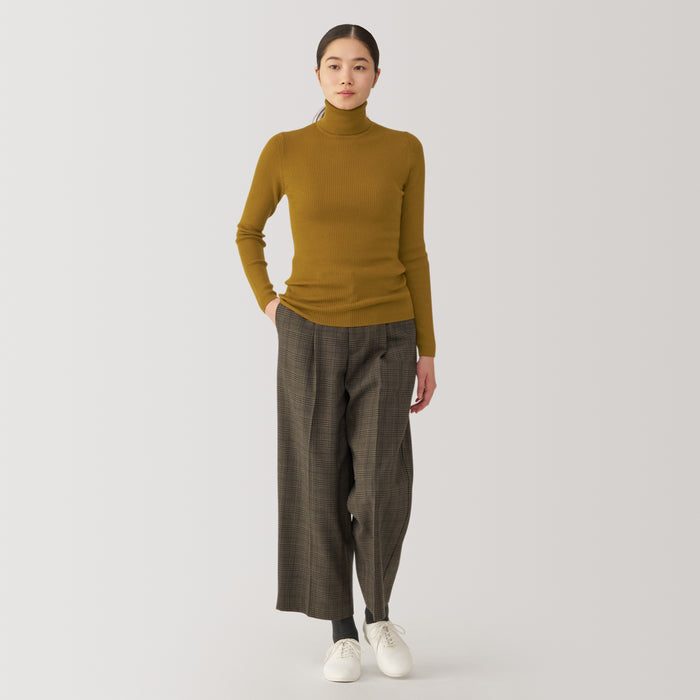 Muji Washable High-Gauge Turtleneck Pullover Damen Weiß | FK9B9I52F