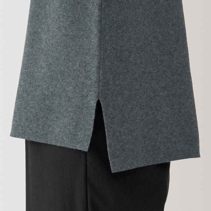 Muji Washable Milano Ribbed Half Zip Pullover Damen Grau | SA2A7C06D