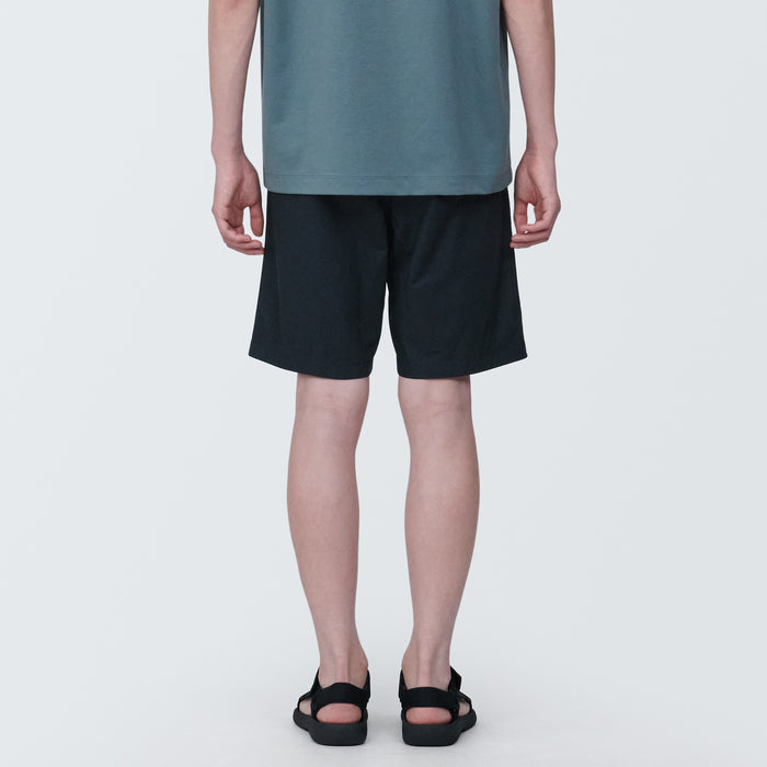 Muji Washed Broad Easy Kurze Hose Herren Schwarz | GC9N1K23H