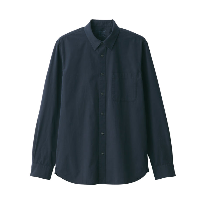 Muji Washed Broad Hemd Herren Navy | MO0J5U28Y