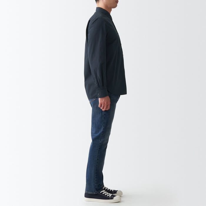 Muji Washed Broad Hemd Herren Navy | MO0J5U28Y