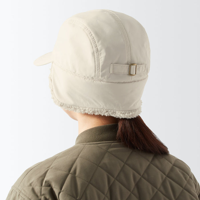 Muji Water Repellent Boa Fleece Kappen Damen Weiß | MC7G4M52D