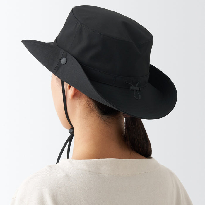 Muji Water Repellent Sealing Taped Safari Hüte Damen Schwarz | AE4Y0R81V