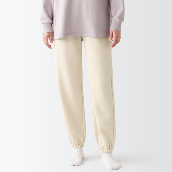 Muji WoStretch French Terry Hem Squeezing Hose Herren Weiß | PL6V3N36Z