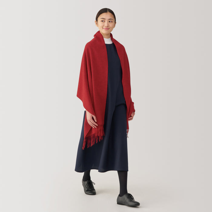 Muji Wool Blanket Schal Damen Rot | JV4B5A69Y
