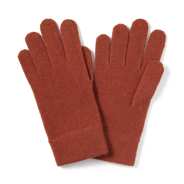 Muji Wool Blend Touchscreen Handschuhe Damen Rot | BS9E1E40T