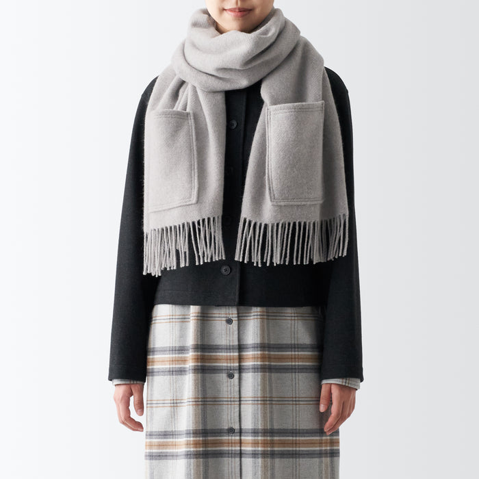 Muji Wool Schal Herren Grau | MC5D6G25D