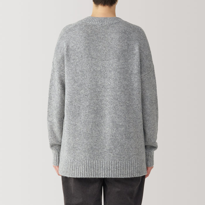 Muji Yak Wool Blend V-Neck Pullover Damen Grau | EL8G9I34S